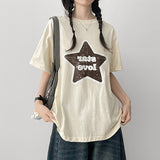 Star Love Printed Loose Short Sleeve Tee (4 colors)