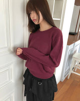 エオビルベーシックラウンドネック長袖ニット