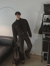 Winter Velvet Denim Western Jacket (2color)