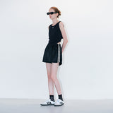 Silky satin shorts black