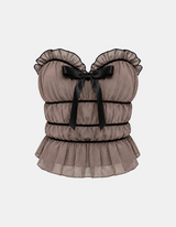 Riva Ribbon Frill Top
