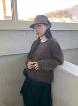 ミメンナ ヴィンテージ ヘアリー ラウンドニット