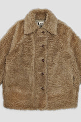 Reversible fur coat, Camel