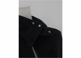 high neck zipper polar T (2color)