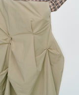 DOZI - Pinched Long Skirt _ BEIGE