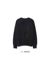 Cropped Fluffy Round Neck Knit 4COLOR
