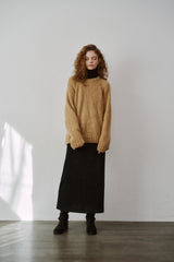 Corduroy skirt (Black)