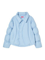 CURVE LINE COLLARED DOWN PUFFER (SKY BLUE)