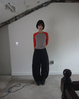 curved volume pants