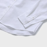 スカイブルーCパッチオックスフォード長袖シャツ／ホワイト [Unisex]