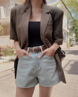 Ble denim shorts (including belt)