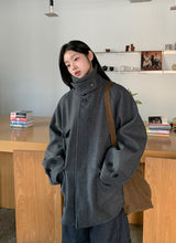 [unisex] ポピスウールハイネックハーフコート