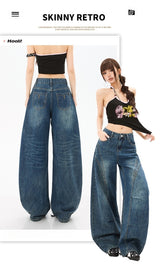 Vintage Curved Wide Denim – Relaxed High Waist Tencel Blend Jeans