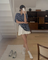 Pwi Stripe Collar T-shirt