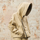 RELABEL 24SS ‘Tunnel’ Shaped Asymmetric Short Sand Coloured Cape Jacket