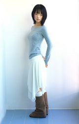 Floating cut banding skirt