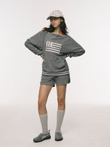 P.O.M FLUFFY SHORTS GREY
