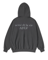 25FW BASIC LOGO NAPPING HOODIE ZIP UP CHARCOAL