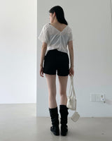Ranie two-way choker cropped blouse