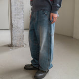 Denim work pants / Light blue