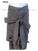 unbalanced side strap casual long skirt