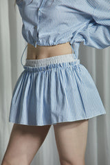 SEERSUCKER SKIRT -BLUE