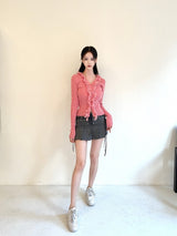 1075. Fringe wool knit cardi (4color)
