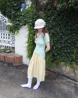 MONET LACE SHIRRING SKIRT