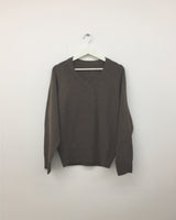 ファインウールVネックニット (5color)