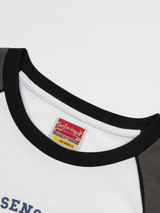 1/2 MULTI SKULL RAGLAN TEE (WHITE/CHARCOAL)