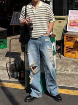 レイトンカラーショートスリーブニット