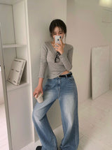 [BELLIDE MADE] 8 colors テンセルレイヤードUネックTシャツ