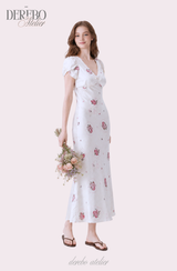 Florayu Flower V Long Dress