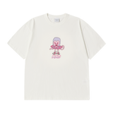 25SS HEART ALIEN SHORT SLEEVE T-SHIRT CREAM