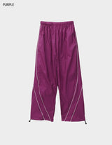 Curve line nylon pants