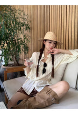 brown ethnic sleeveless skirt two-piece