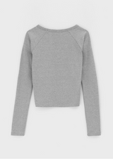 [B-BASIC] スタンダードナグランUネック長袖Tシャツ (2サイズ)