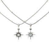 Cubic Star Snake Chain Necklace