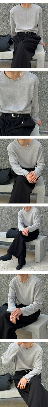 [Unisex] ベルベットカッティングニット(4color)