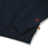 LOWKEY BOOK CLUB LETTERING RAGLAN HOODIE [DARK NAVY]