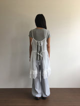シルクシャーリングフレアTシャツ (3color)