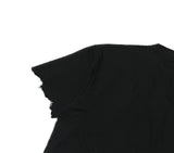 ダメージカッティングTシャツ (ブラック)