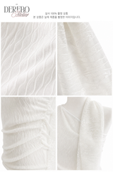 White Jane Scarf Unbalanced Blouse