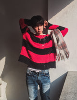 25FW★ [LANARCH] Destroyed Stripe Knit