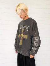 VENTIQUE ピグメントホーリースウェットシャツ 2colors
