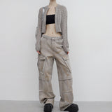 (Unisex) Bison Cargo Wide Denim