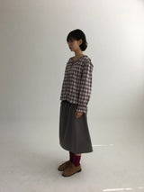 Dinf Frill Check Blouse (1color)