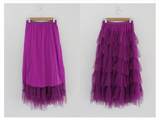 RAPUNZEL FRILL CAN CAN SKIRT IN PURPLE