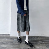 Striped Structured Wide Shorts