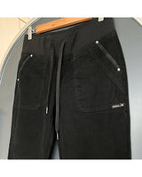 Banding Low-Rise Loose Bootcut Pants